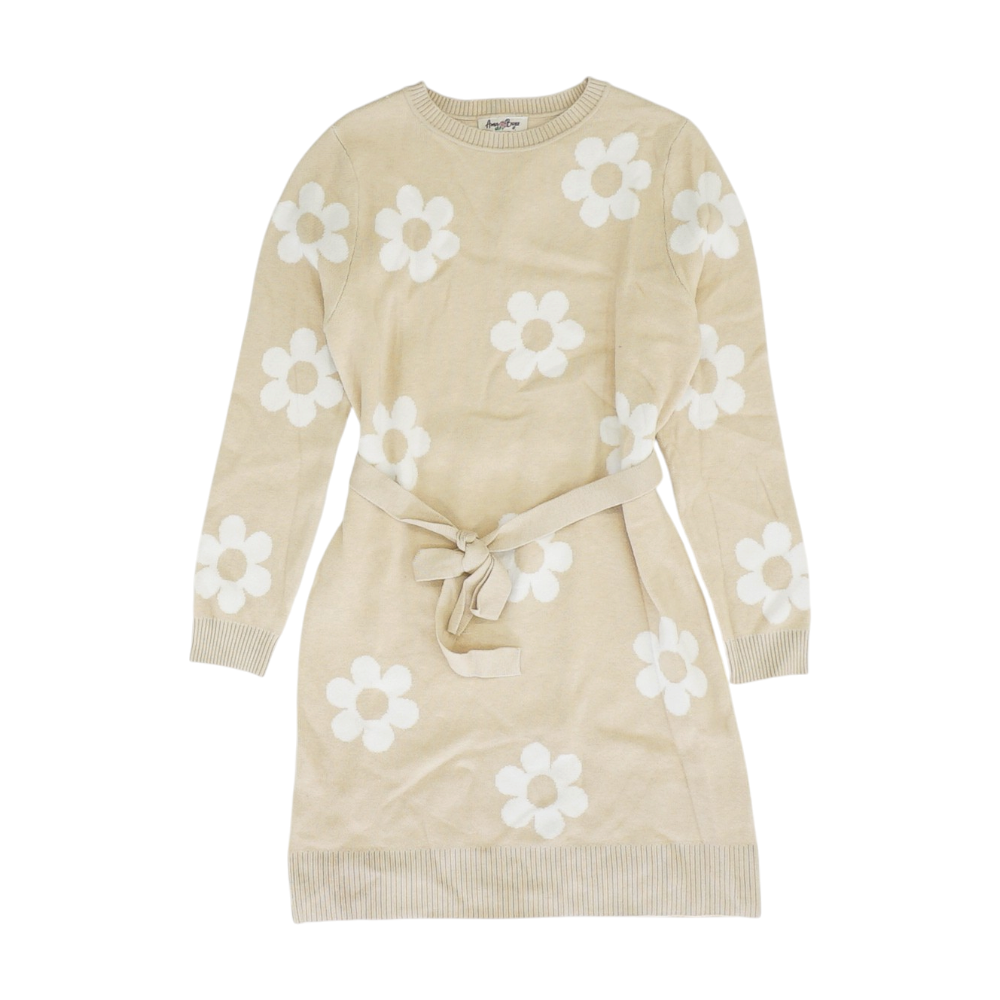 Beige Floral Dress