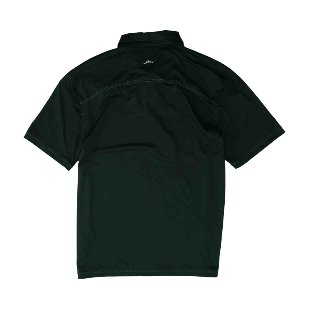 Black Solid Short Sleeve Polo