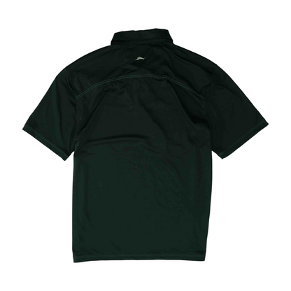 Black Solid Short Sleeve Polo