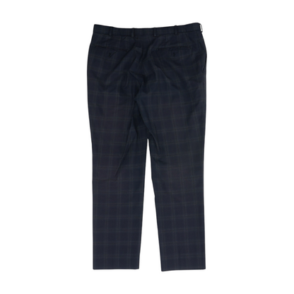Navy Plaid Classic Pants
