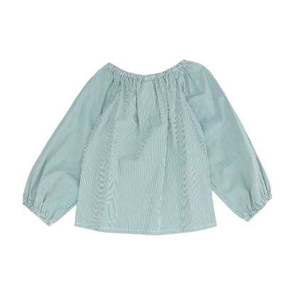 Green Striped Blouse