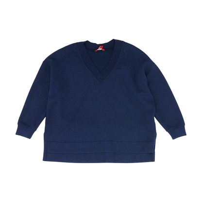 Navy Plus Solid Sweatshirt Pullover