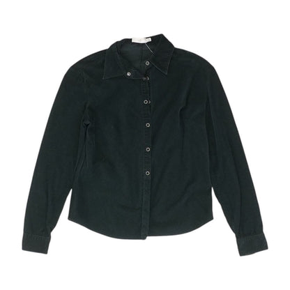 Black Solid Long Sleeve Blouse