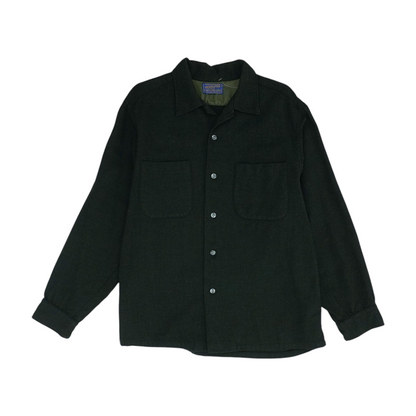 Green Solid Flannel Button Down