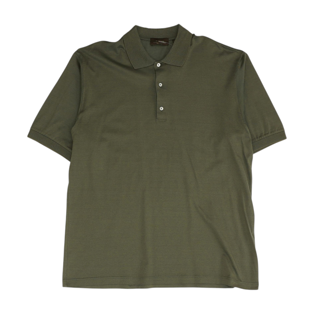 Green Solid Short Sleeve Polo