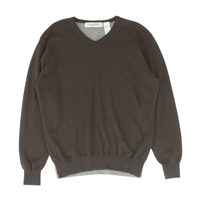Brown Solid Pullover Sweater