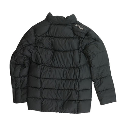 Black Solid Puffer Jacket