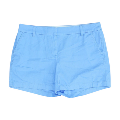 Blue Solid Chino Shorts