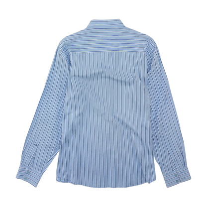 Blue Striped Long Sleeve Button Down