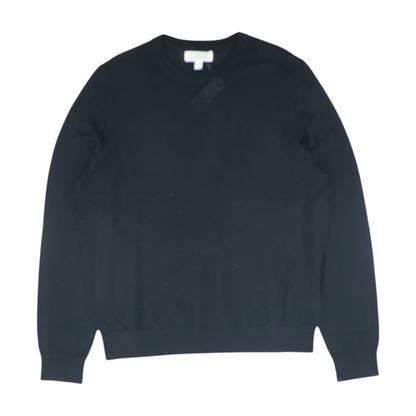 Black Solid Pullover Sweater