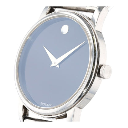 Silver-Tone Stainless Steel Museum Classic Watch W/ Black Dial