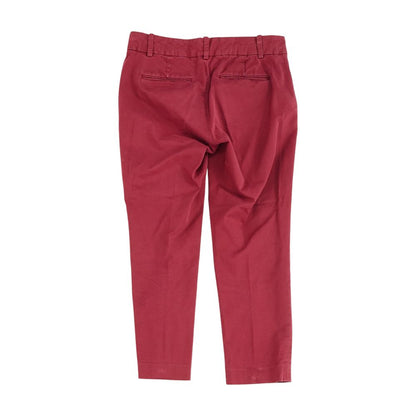 Maroon Solid Capri Pants
