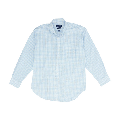 Blue Plaid Long Sleeve Button Down