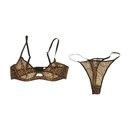 Brown Animal Print Intimate Lingerie