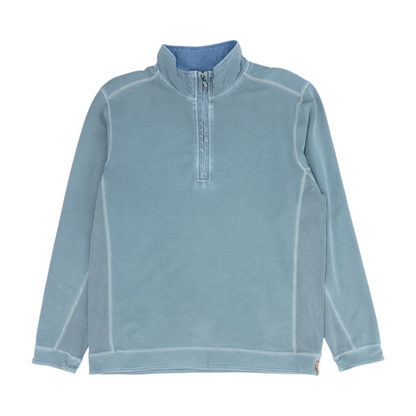 Gray Solid 1/4 Zip Pullover