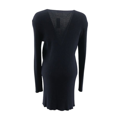 Navy Solid Cardigan Sweater