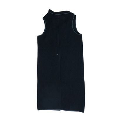 Black Solid Casual Vest