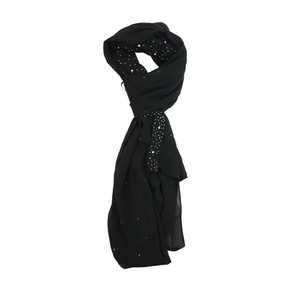 Black Polyester Scarf