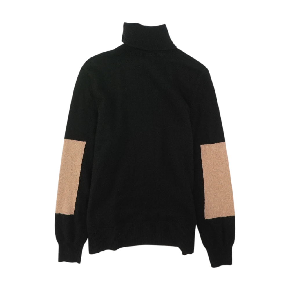 Black Color Block Pullover Sweater