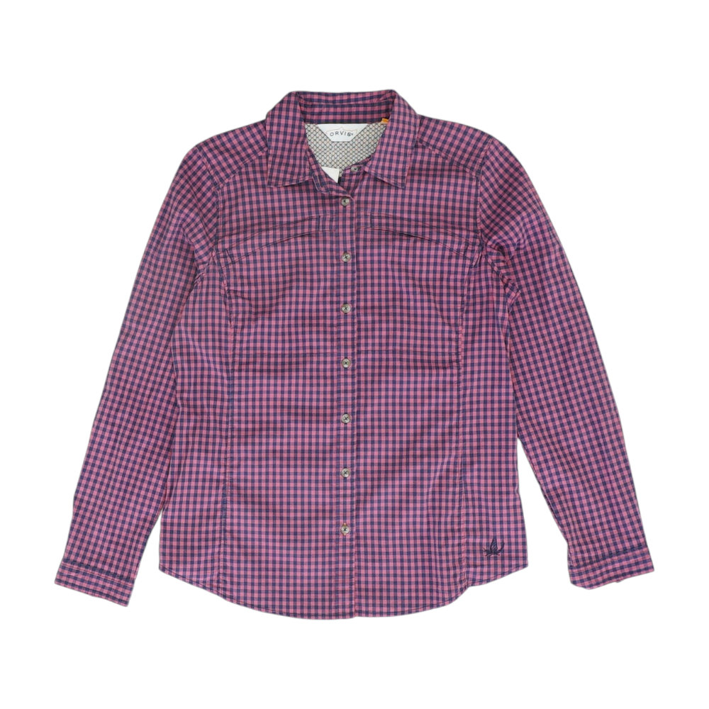 Pink Check Outdoor Button Down