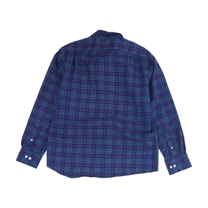 Purple Plaid Long Sleeve Button Down