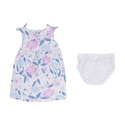Purple Floral Sleeveless Set