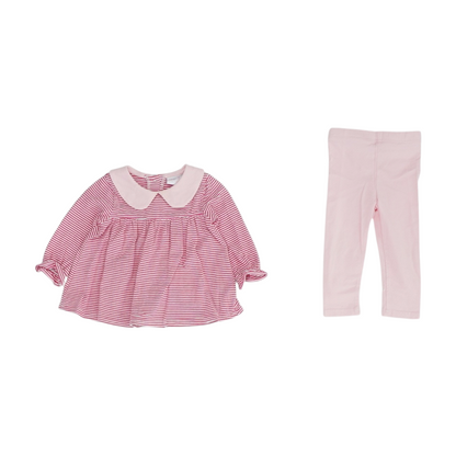 Pink Striped Long Sleeve Set