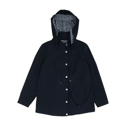 Black Solid Rain Jacket