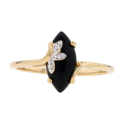 10K Yellow Gold Onyx Fashion Ring