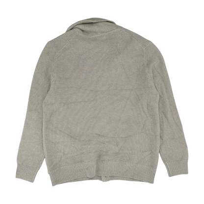 Tan Solid Cardigan Sweater