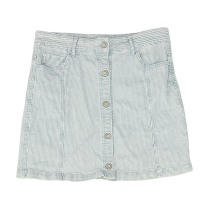 Blue Striped Mini Skirt