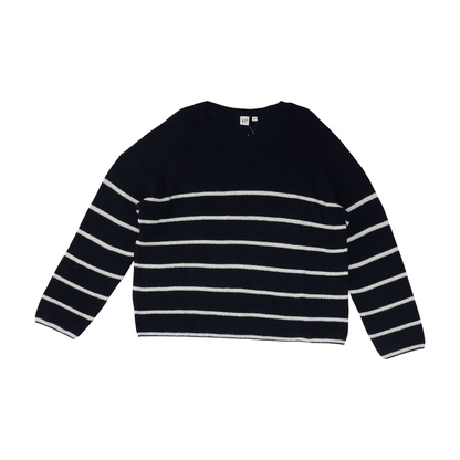 Navy Striped Pullover Sweater