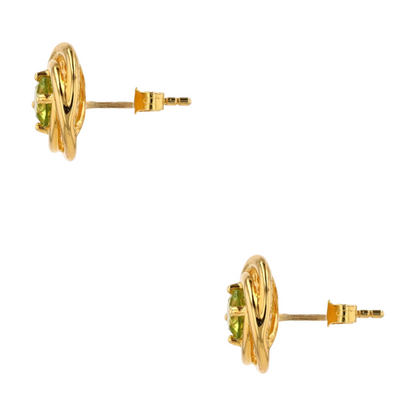 Sterling Silver Peridot Stud Earrings