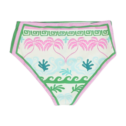 Beige Tropical Swim Bottom