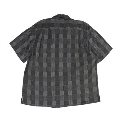 Black Check Short Sleeve Button Down