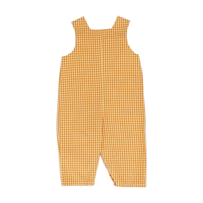 Orange Plaid Sleeveless One-Piece