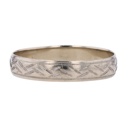 10K White Gold Band Ring