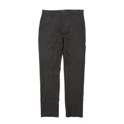 Gray Striped Regular Pants