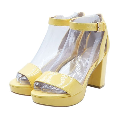 Yellow Block Heels