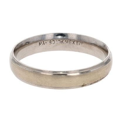 10K White Gold Band Ring