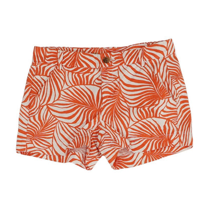 Orange Tropical Khaki Shorts