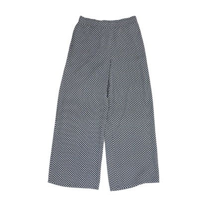 Navy Geometric Wide Leg Pants