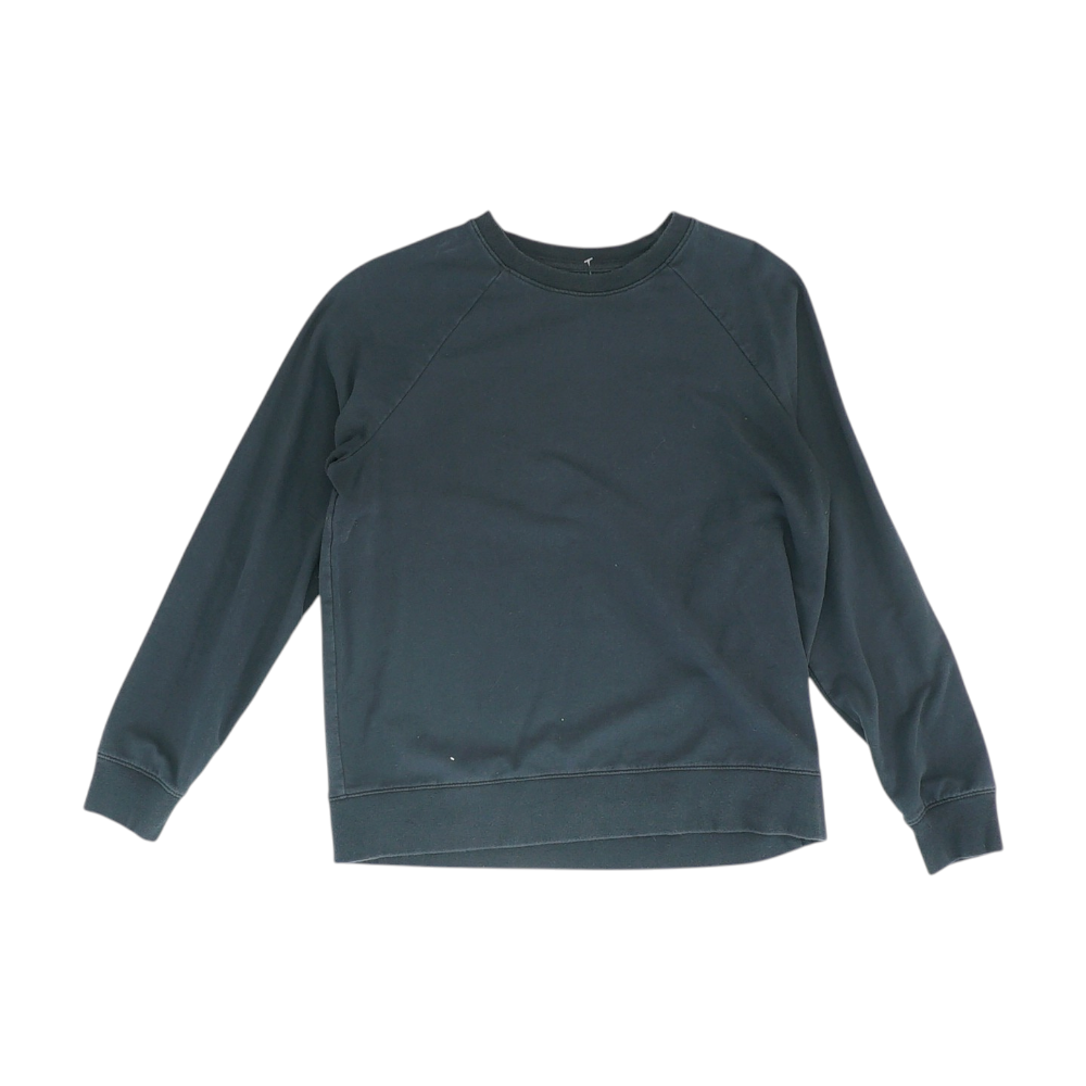 Black Solid Sweatshirt Pullover