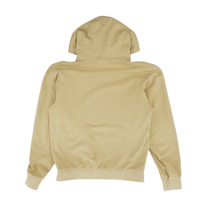 Beige Solid Hoodie Pullover