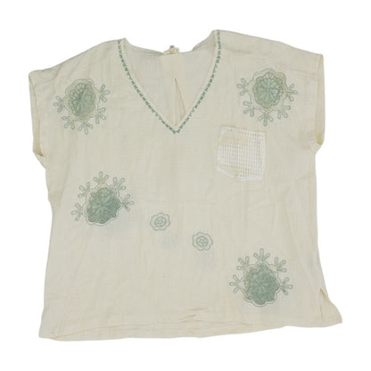 Beige Embroidery Detail Blouse