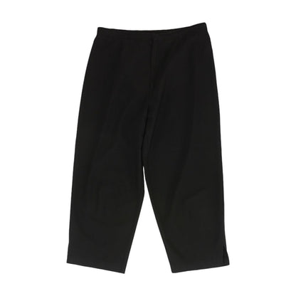 Vintage Black Solid Capri Pants