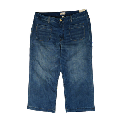 Blue Plus Wide Leg Jeans