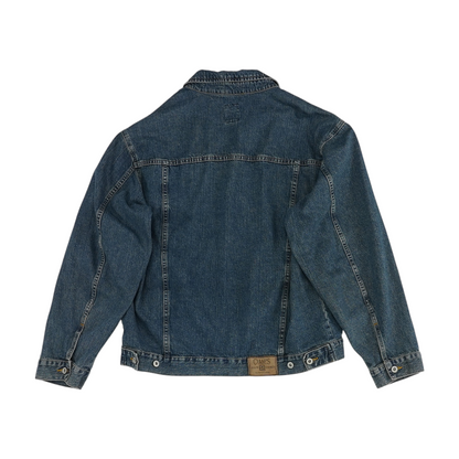 Blue Solid Denim Jacket