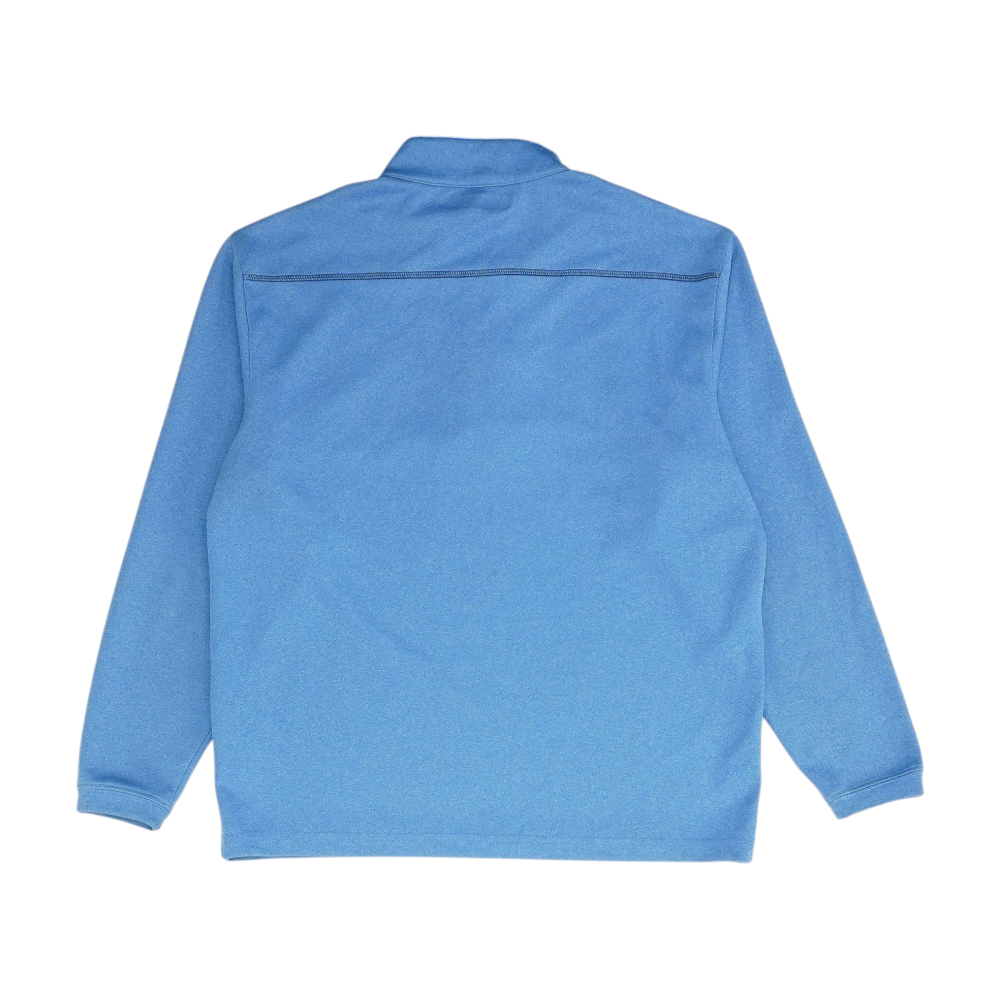 Blue Solid 1/4 Zip Pullover