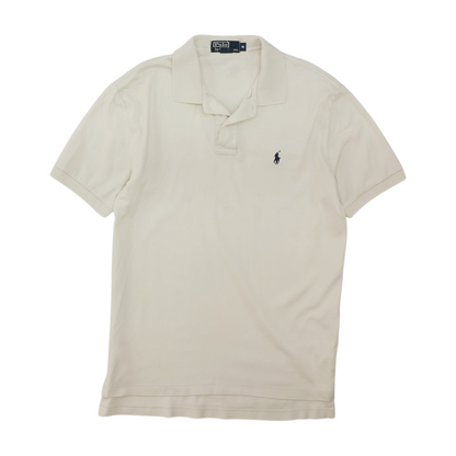 White Solid Short Sleeve Polo